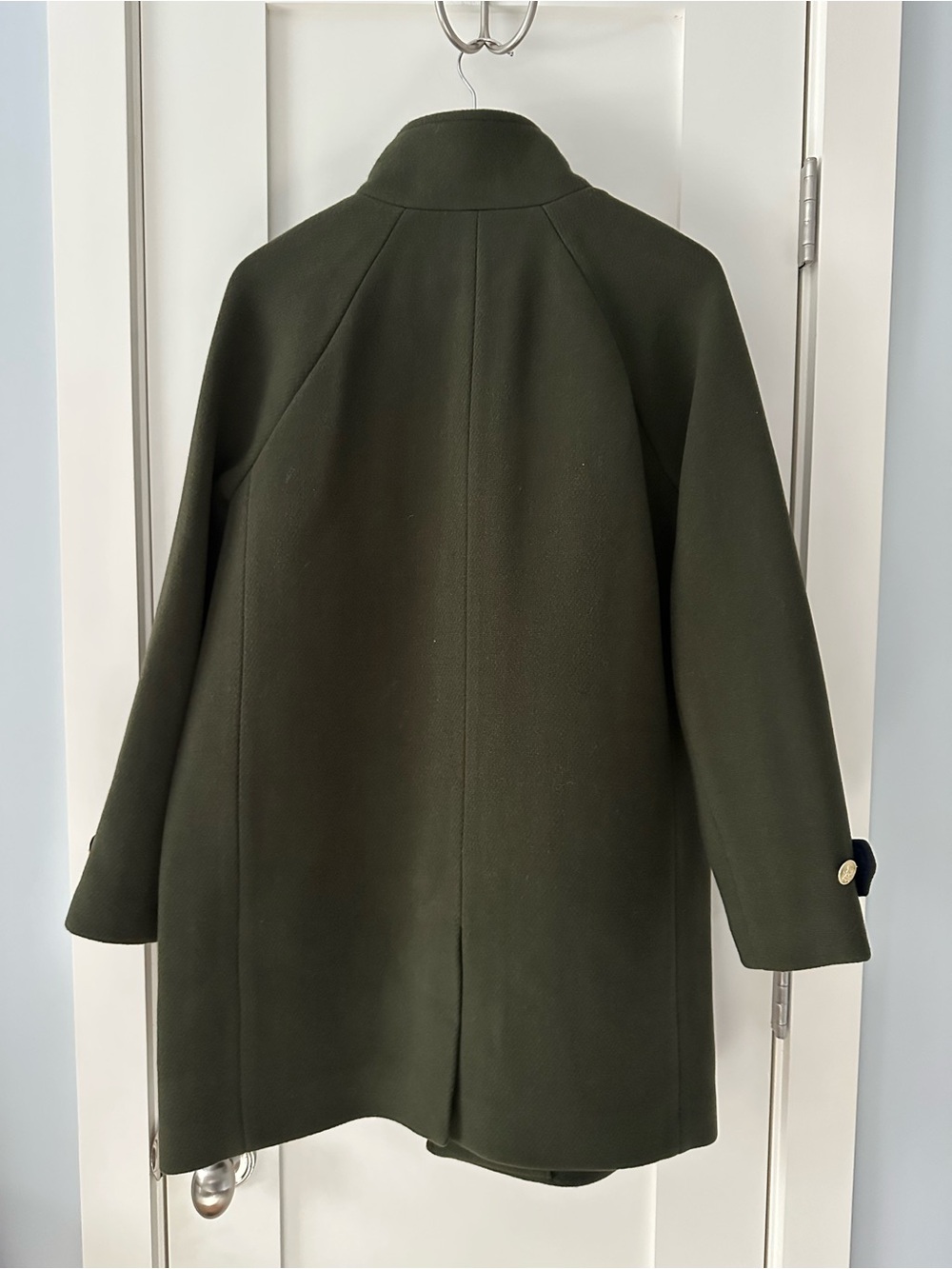 NWT J.Crew Toscana Coat Italian Stadium-Cloth Wool Blend Dark Moss 6 - Picture 5 of 9